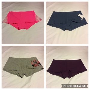 PINK Victoria’s Secret boyshort panties- set of 4